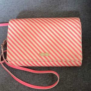 Kate Spade vintage pink & white stripe patent Leather used